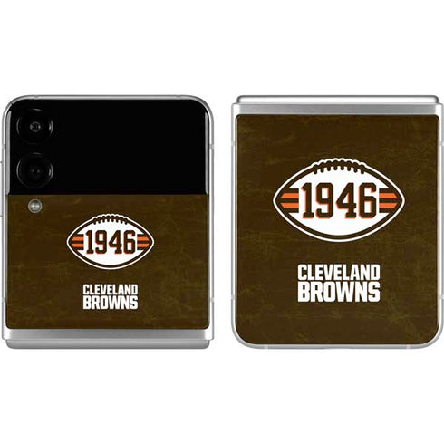 NFL Cleveland Browns Alternate Distressed Galaxy Z Flip4 5G Skin